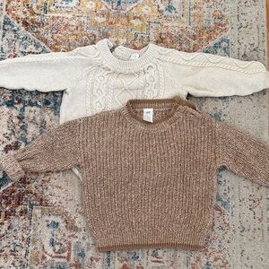 Cozy H&M Knit Sweater Set - Cream and Brown